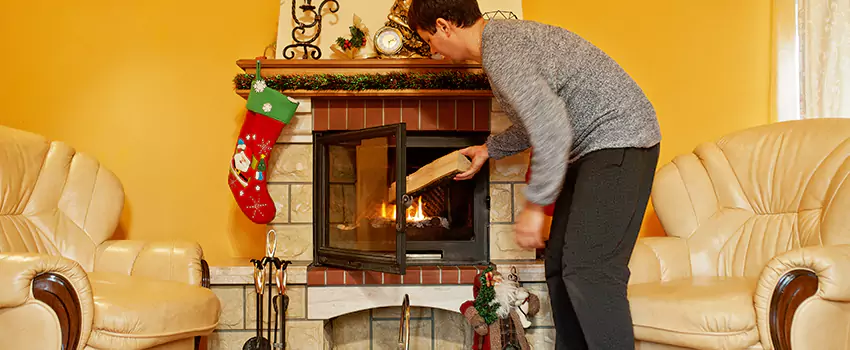 Rusted Metal Fireplace Restoration in Perrysburg, Ohio